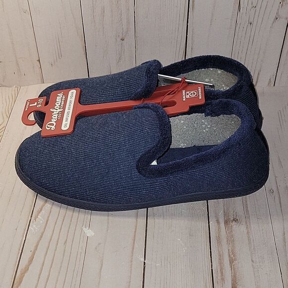 NWT Dearfoams Womens Blue Cozy Comfort Memory Foam Slipper Shoes 9/10 - Picture 3 of 7
